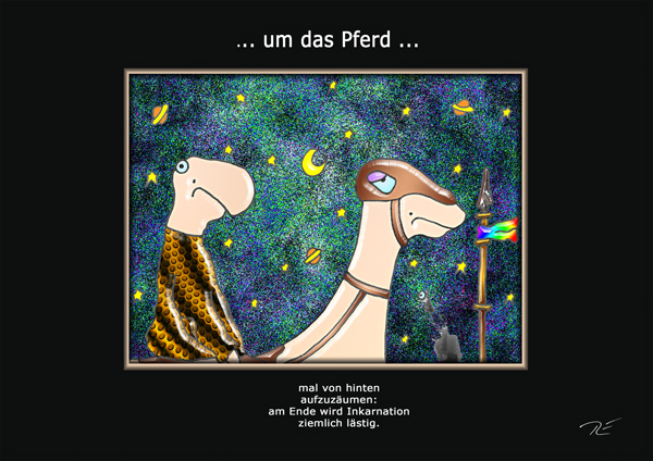 ... um das Pferd ...