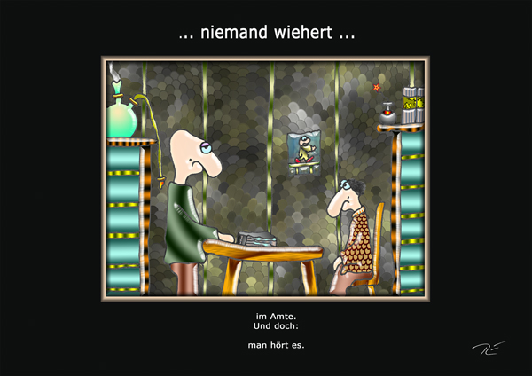 ... niemand wiehert ...