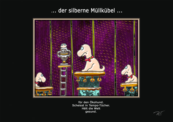 ... der silberne Müllkübel ...