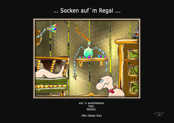 ... Socken auf´m Regal ...