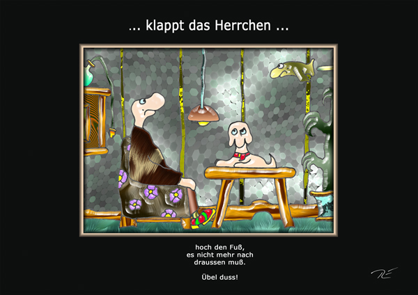 ... klappt das Herrchen ...